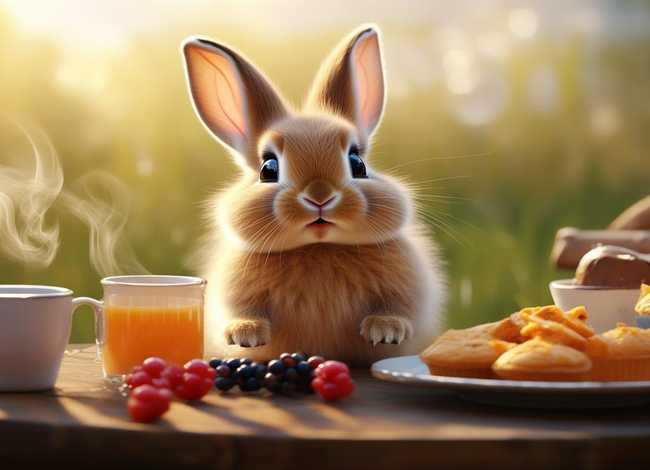 小兔子的早餐 - 小兔子的早餐怎么画