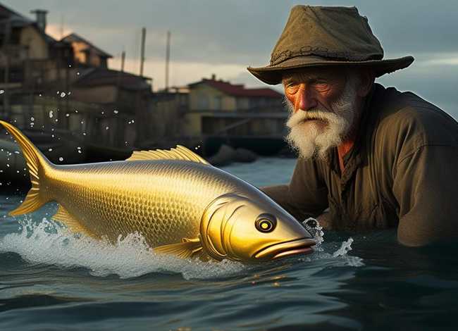 渔夫和金鱼得故事 - 渔夫和金鱼故事英文版