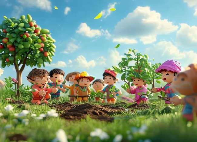 儿童动画种树故事，种树幼儿故事