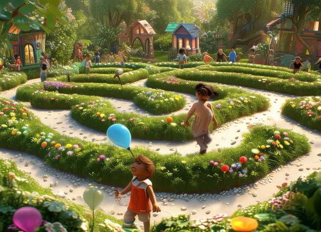 儿童故事花园迷宫（花园迷宫绘本故事图片大全）