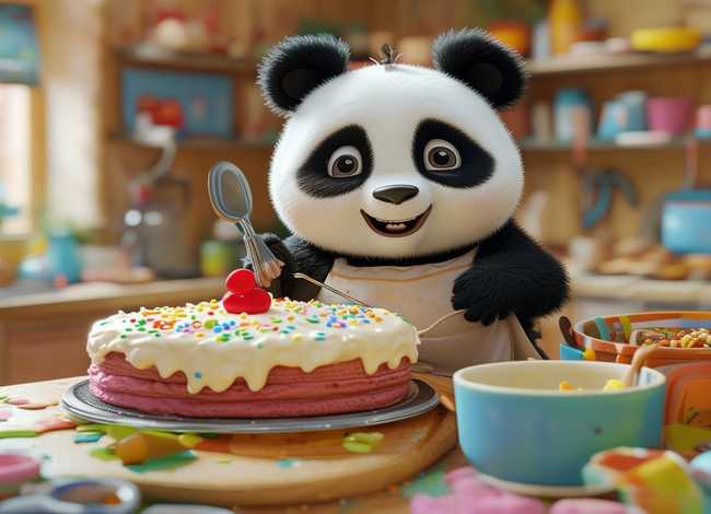 儿童故事小熊猫做蛋糕，小熊猫做蛋糕的故事
