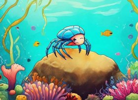 螃蟹故事书、孤独的小螃蟹故事书