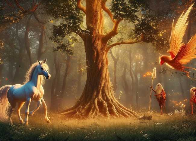 神话故事画图片、神话故事画画图片