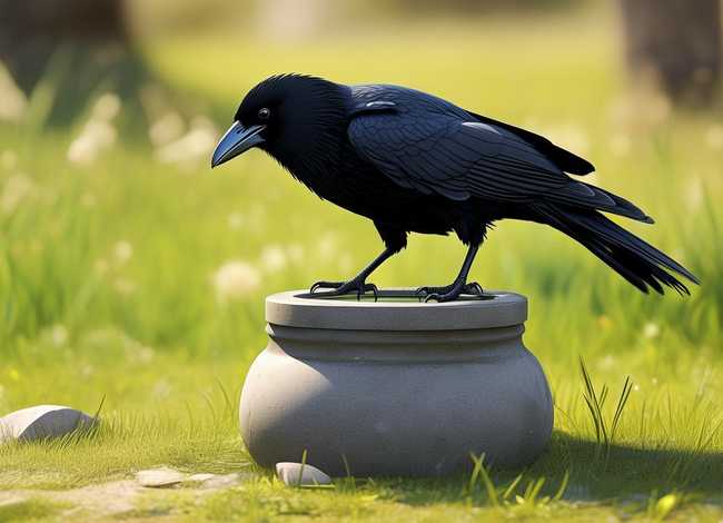 《乌鸦喝水》的故事怎么画？，《乌鸦喝水》的故事怎么画图片