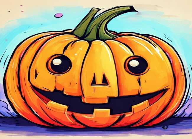 南瓜儿童画，南瓜儿童画简笔画