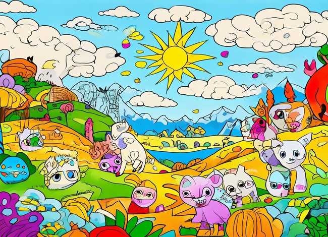 儿童填色图案 儿童填色画图片大全 素材