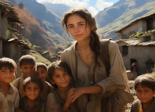 解说一个山村留守儿童的感人故事；山村留守儿童的守护者