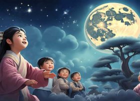 嫦娥奔月的神话故事绘画小学生（嫦娥奔月的神话故事绘画小学生版）
