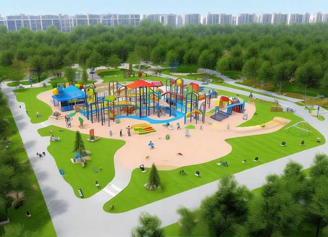 晋城儿童公园鸟瞰图 - 晋城儿童公园鸟瞰图2023年最新版