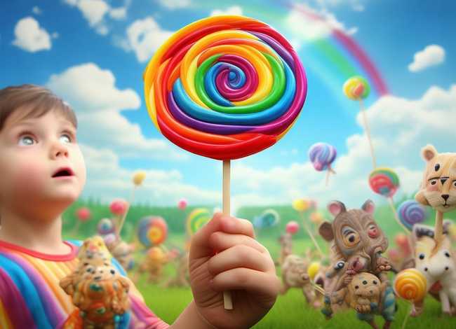 儿童故事彩虹棒棒糖 - 关于彩虹和棒棒糖的故事