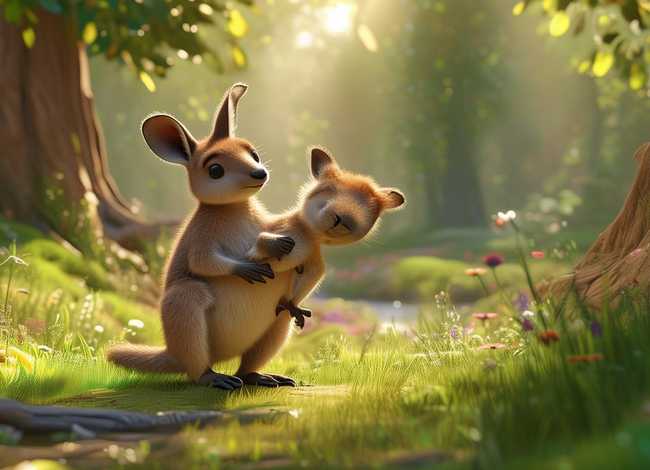 儿童故事小袋鼠；小袋鼠幼儿故事