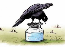 乌鸦喝水绘本故事儿童画，乌鸦喝水绘本故事简笔画