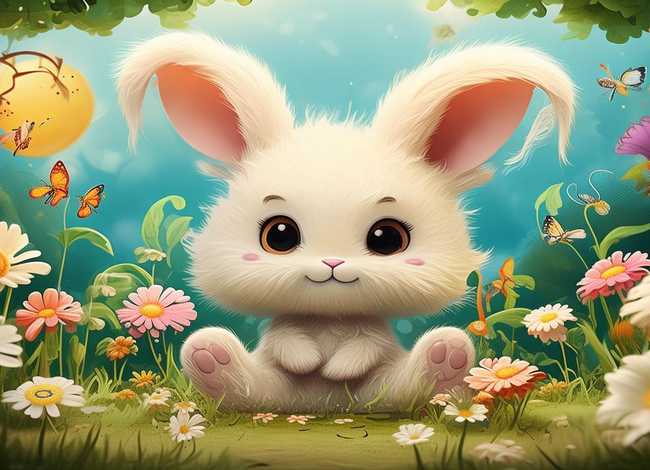 小兔子儿童故事插画；小兔子幼儿故事