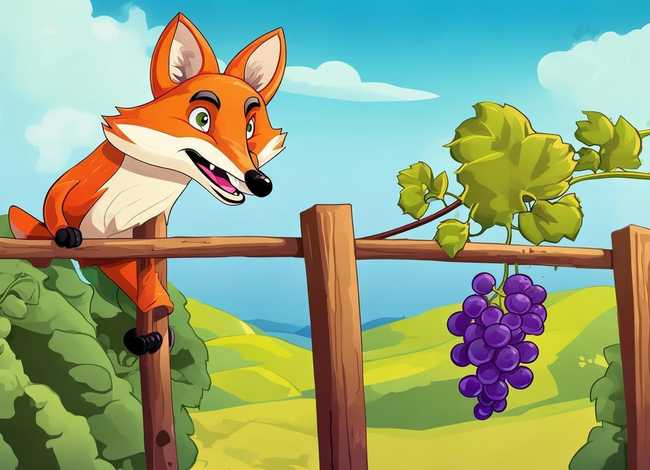狐狸和葡萄儿童故事连环画（狐狸和葡萄的故事连环画）