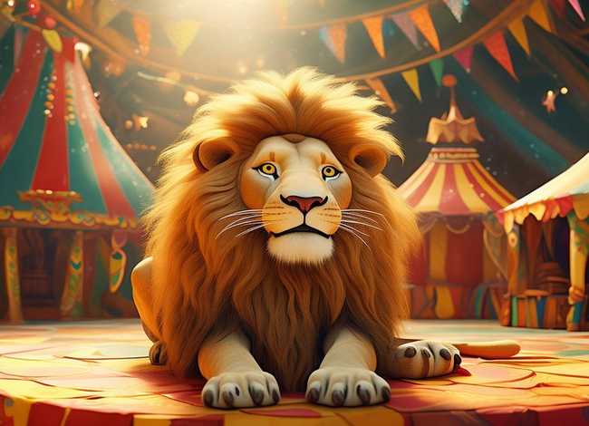 儿童故事马戏团的狮子；马戏团里面的大狮子儿童故事