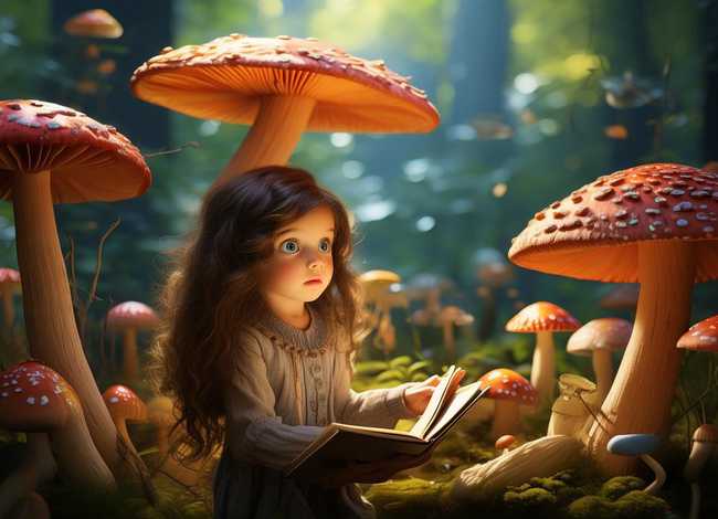 小女孩和蘑菇的故事、小女孩和蘑菇的故事视频