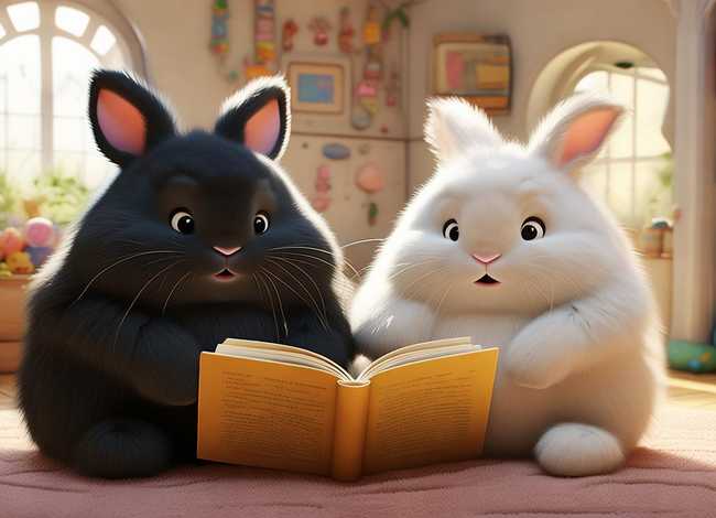 儿童故事大白和小黑的故事 - 大黑和小白的故事读完感悟