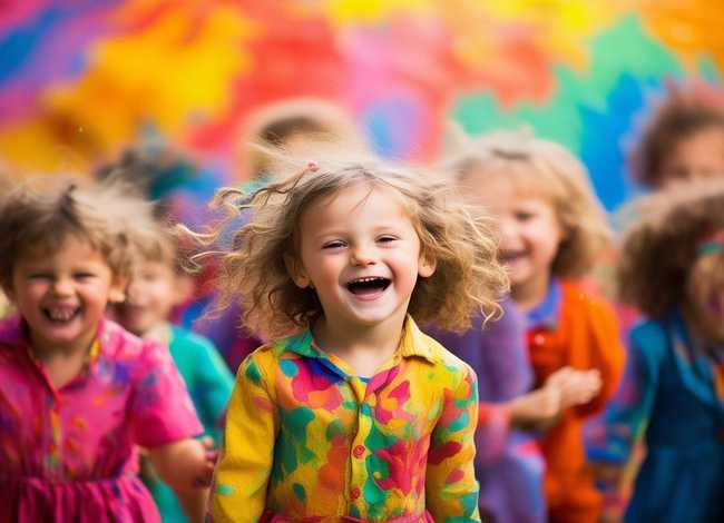 色彩 儿童，色彩儿童画人物