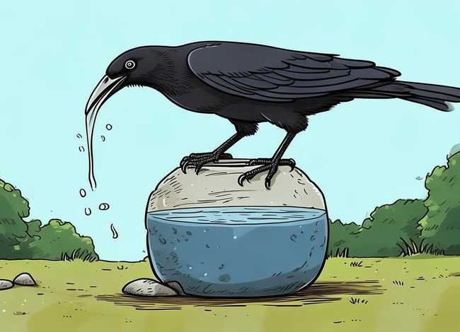 乌鸦喝水绘本故事简笔画 乌鸦喝水绘本故事简笔画完整版