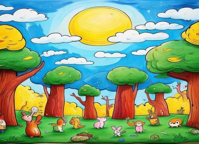 小学生绘本故事绘画作品 - 小学生绘本故事绘画作品图片