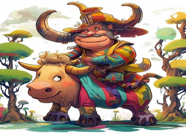 牛魔王儿童创意画，牛魔王儿童创意画怎么画