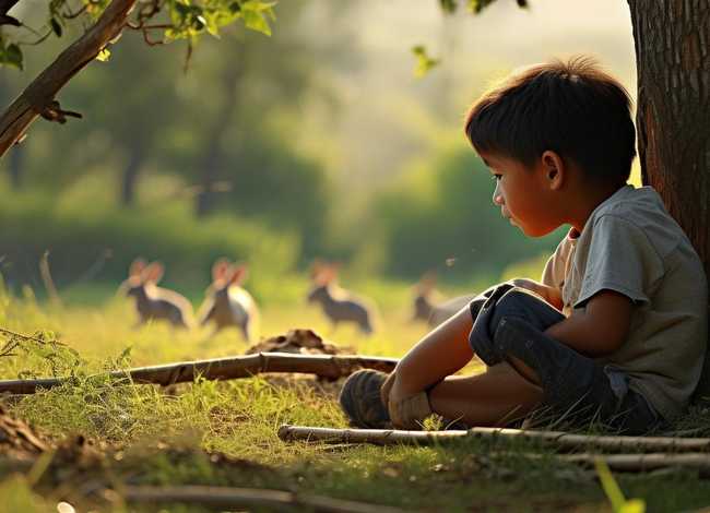 守株待兔小孩的故事；守株待兔小孩的故事50字