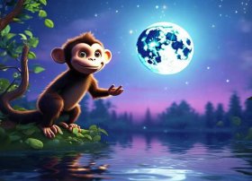 儿童故事猴子捞月视频制作（幼儿故事猴子捞月亮视频）