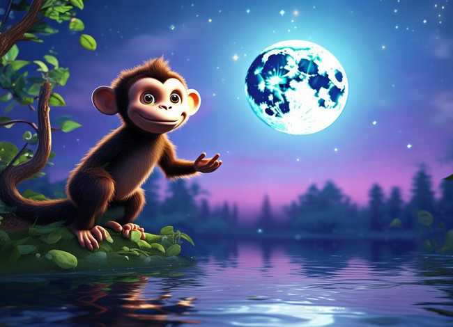 儿童故事猴子捞月视频制作（幼儿故事猴子捞月亮视频）