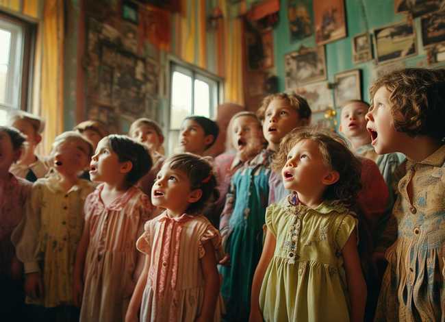 听妈妈讲那过去的故事儿童合唱（听妈妈讲那过去的故事 合唱）