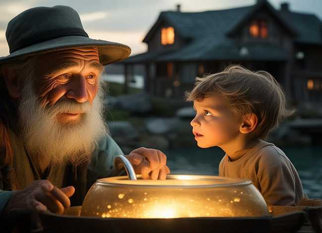 儿童故事《渔夫和金鱼》；经典启蒙小故事《渔夫和金鱼》