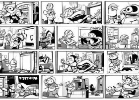 搞笑连环画简笔画，搞笑连环画简笔画图片