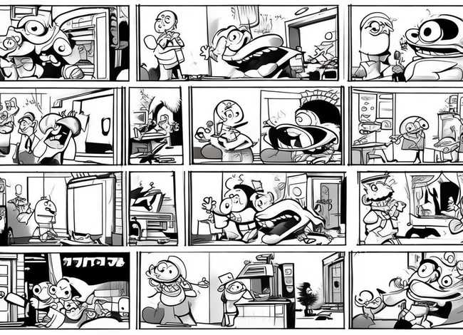 搞笑连环画简笔画，搞笑连环画简笔画图片