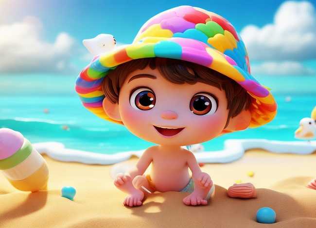 儿童防晒动画、儿童防晒动画图片