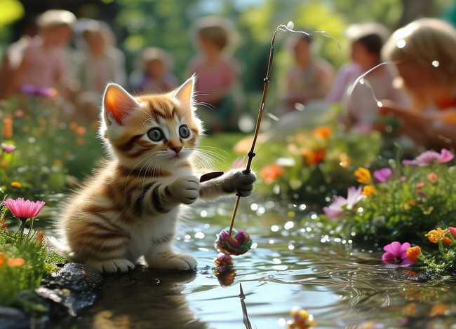 小猫钓鱼幼儿故事视频、小猫钓鱼幼儿故事视频播放