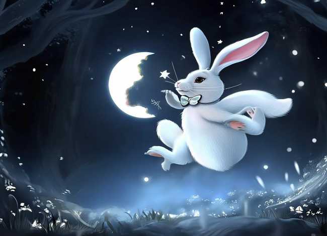 嫦娥收玉兔儿童故事，阿布故事嫦娥收玉兔