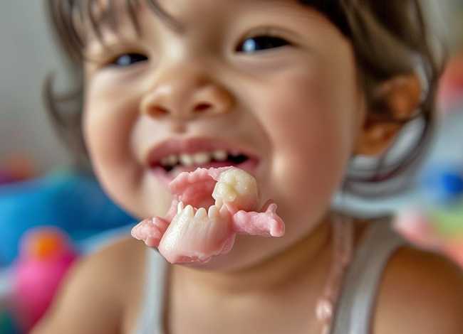 儿童掉牙后有一个很像肉的东西（儿童掉牙后有一个很像肉的东西图片）