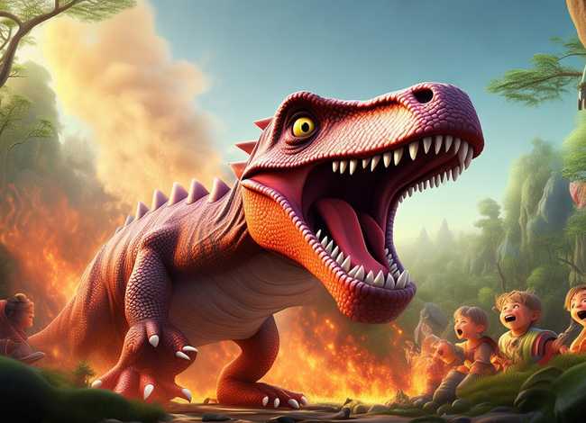 儿童故事火山怪兽（火山怪物恐龙故事）