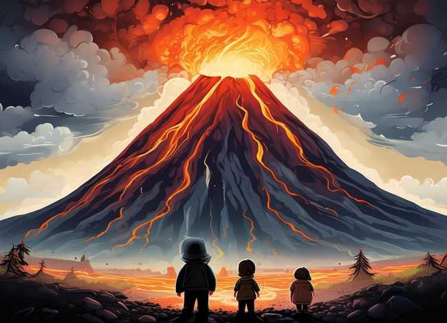 火山爆发儿童科普故事音频；火山爆发科普动画视频