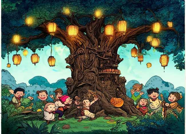 儿童民间故事连环画四张；民间故事连环画6张