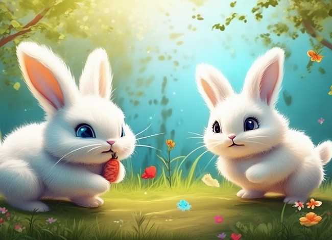 两只小兔子的绘本，两只小兔子的绘本图片