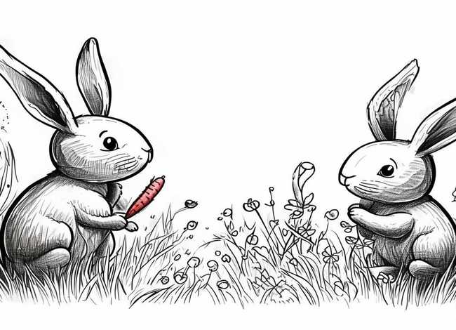 两只小兔子的故事图片,两只小兔子的故事图片简笔画 两只小兔子的故事图片,两只小兔子的故事图片简笔画
