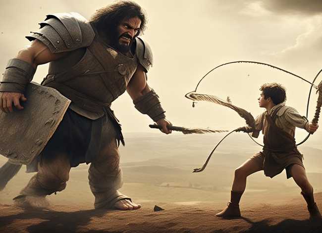 巨人的故事 - 大卫和歌利亚巨人的故事