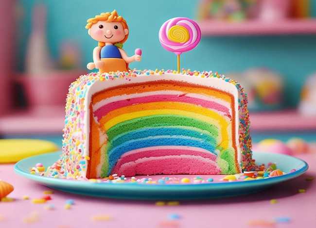 儿童彩虹蛋糕图片大全可爱 儿童彩虹蛋糕图片大全可爱版