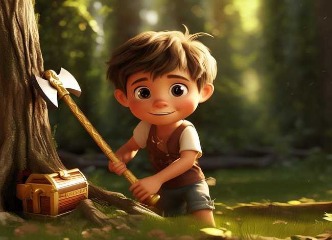 金斧子的故事 - 金斧子的故事简短版