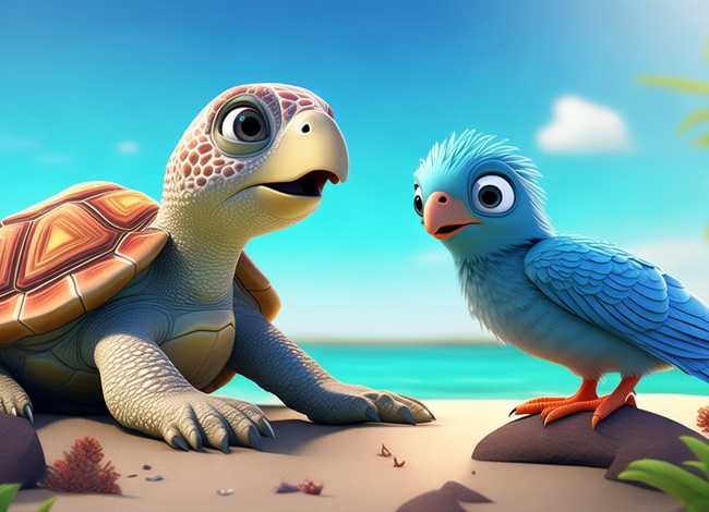 儿童故事鸽子和海龟的故事 海龟与鸽子的故事