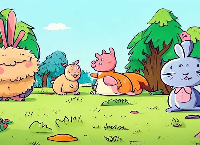 儿童简短动物故事绘画、幼儿动物故事简笔画