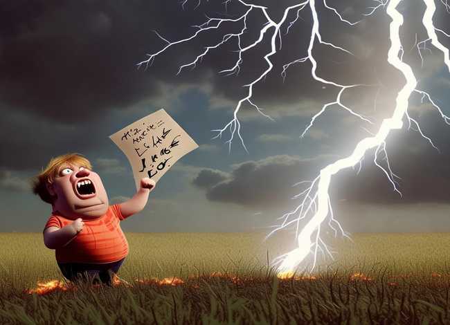 撒谎遭雷劈的搞笑图片；撒谎遭雷劈的搞笑图片带字