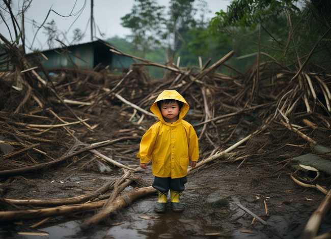 台风儿童图片，台风儿童图片高清