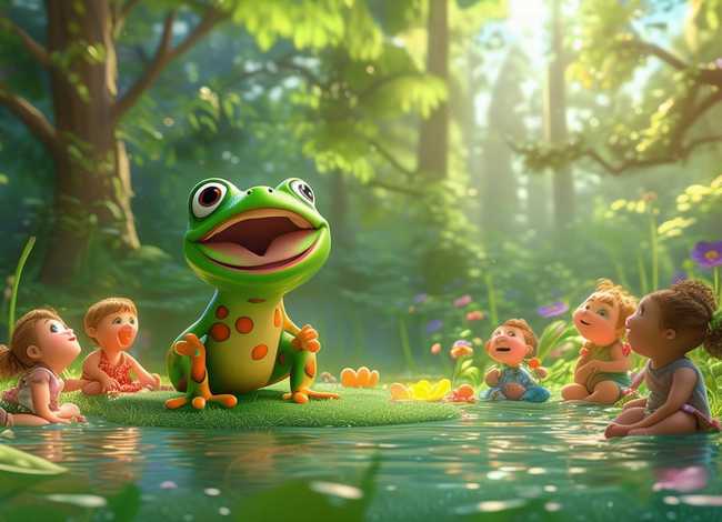 青蛙的视频儿童故事；青蛙视频1-3岁儿童故事