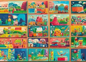 幼儿故事绘画连环画带字，幼儿故事绘画连环画带字图片